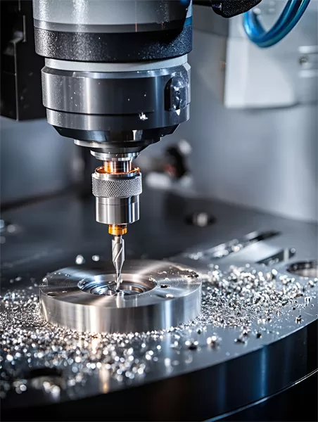 Centrum obróbcze CNC podczas pracy